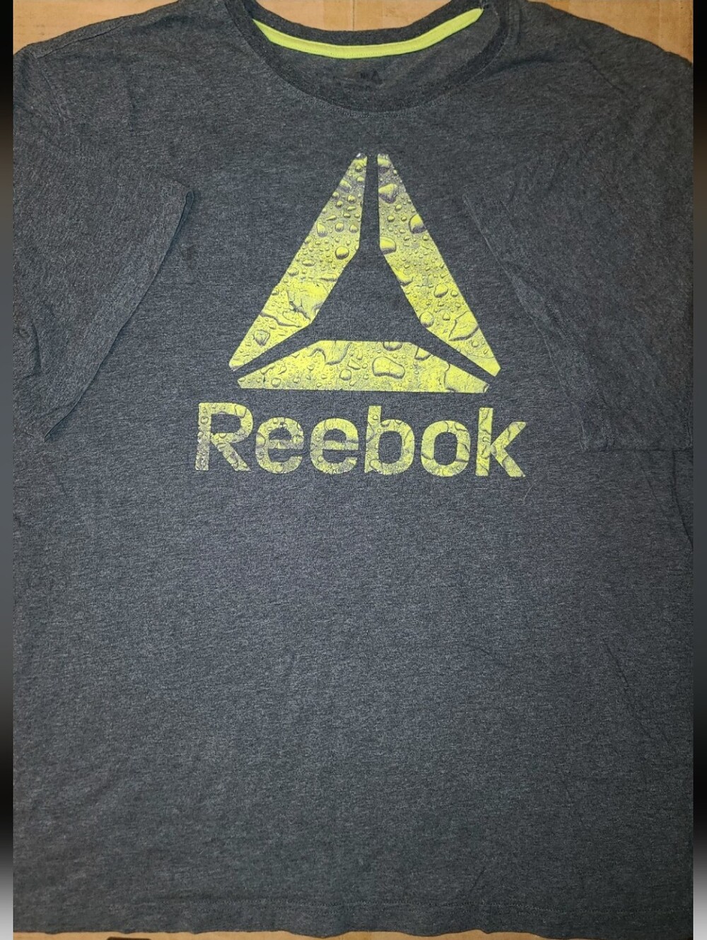 Reebok Men's Athletic Logo T-Shirt Workout Gym Sport Charcoal Gray